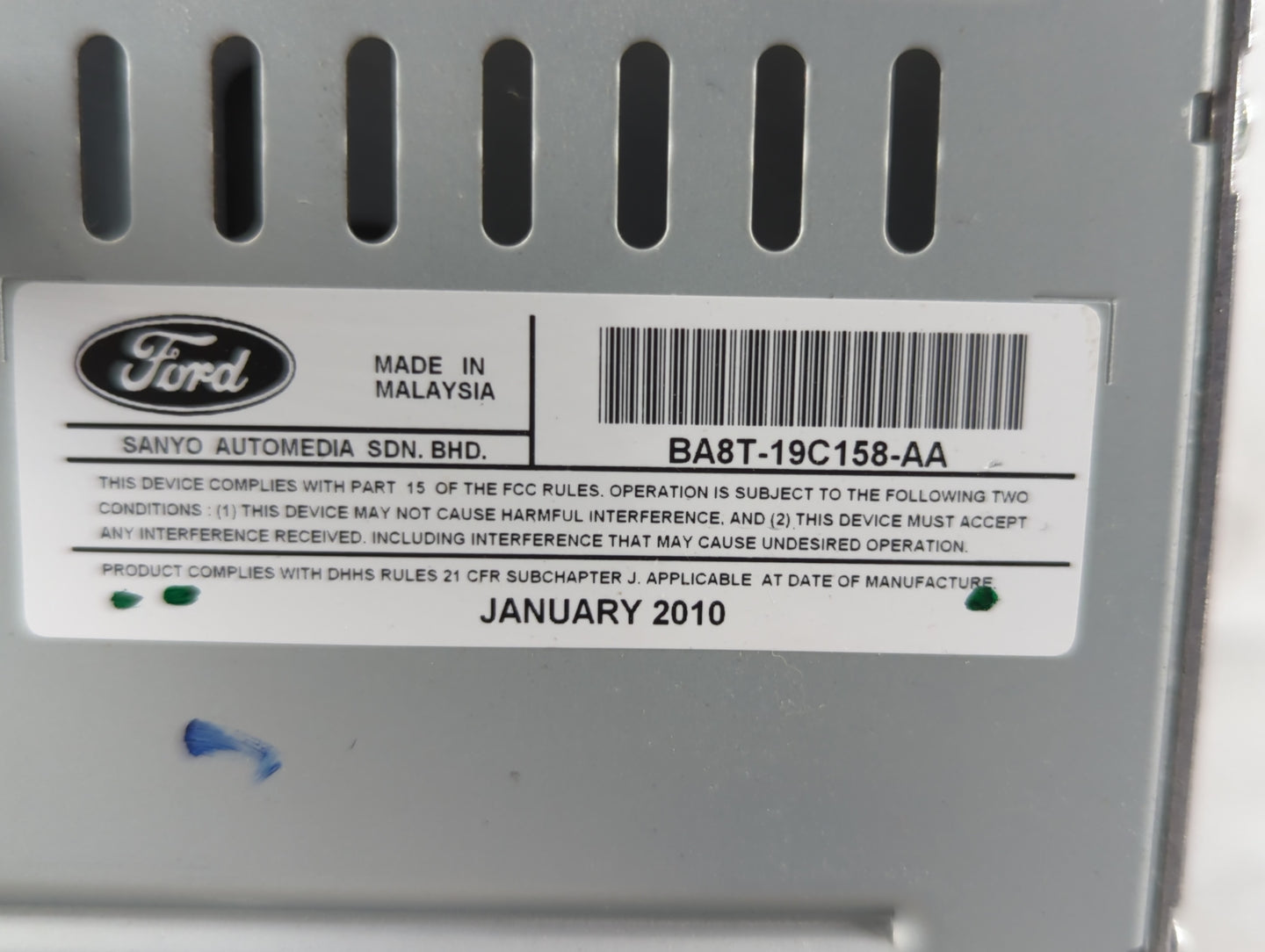 2011 Ford Flex Radio AM FM Cd Player Receiver Replacement P/N:BA8T-19C158-AA Fits OEM Used Auto Parts - Oemusedautoparts1.co