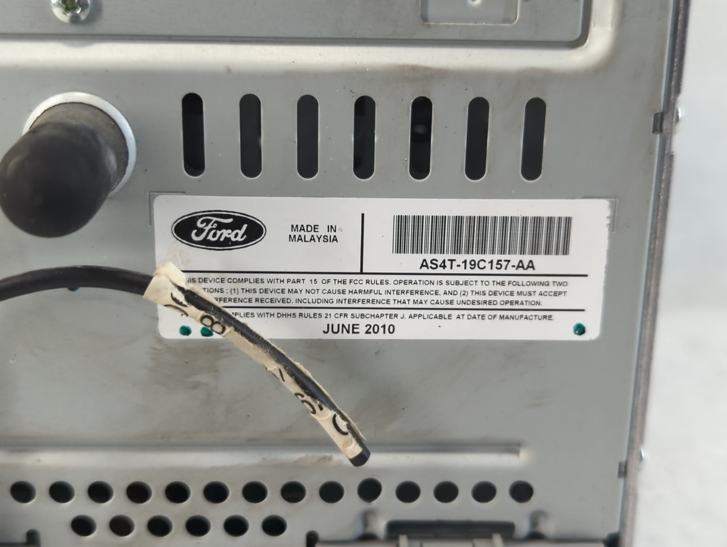 2010-2011 Ford Focus Radio AM FM Cd Player Receiver Replacement P/N:AS4T-19C157-AA Fits Fits 2010 2011 OEM Used Auto Parts -