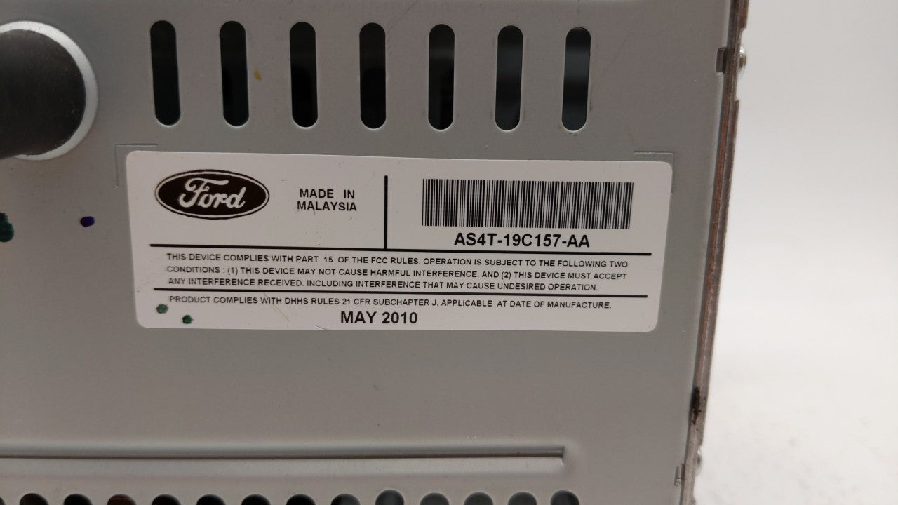 2010-2011 Ford Focus Radio AM FM Cd Player Receiver Replacement P/N:AS4T-19C157-AA Fits Fits 2010 2011 OEM Used Auto Parts -