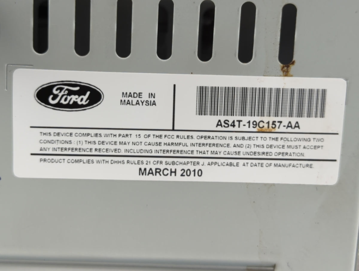 2010-2011 Ford Focus Radio AM FM Cd Player Receiver Replacement P/N:AS4T-19C157-AA Fits Fits 2010 2011 OEM Used Auto Parts -
