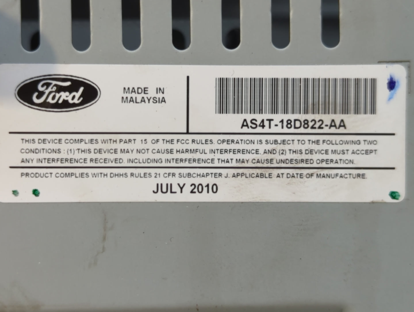2010-2011 Ford Focus Am Fm Cd Player Radio Receiver - Oemusedautoparts1.com