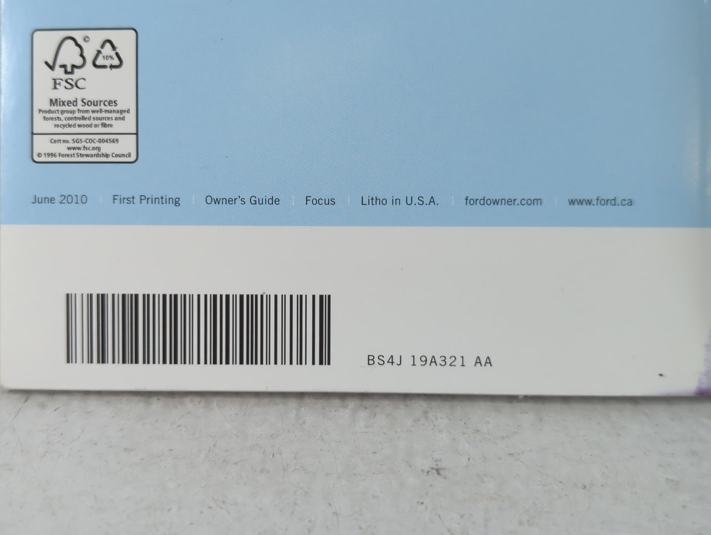 2011 Ford Focus Owners Manual Book Guide P/N:BS4J 19A321 AA OEM Used Auto Parts - Oemusedautoparts1.com