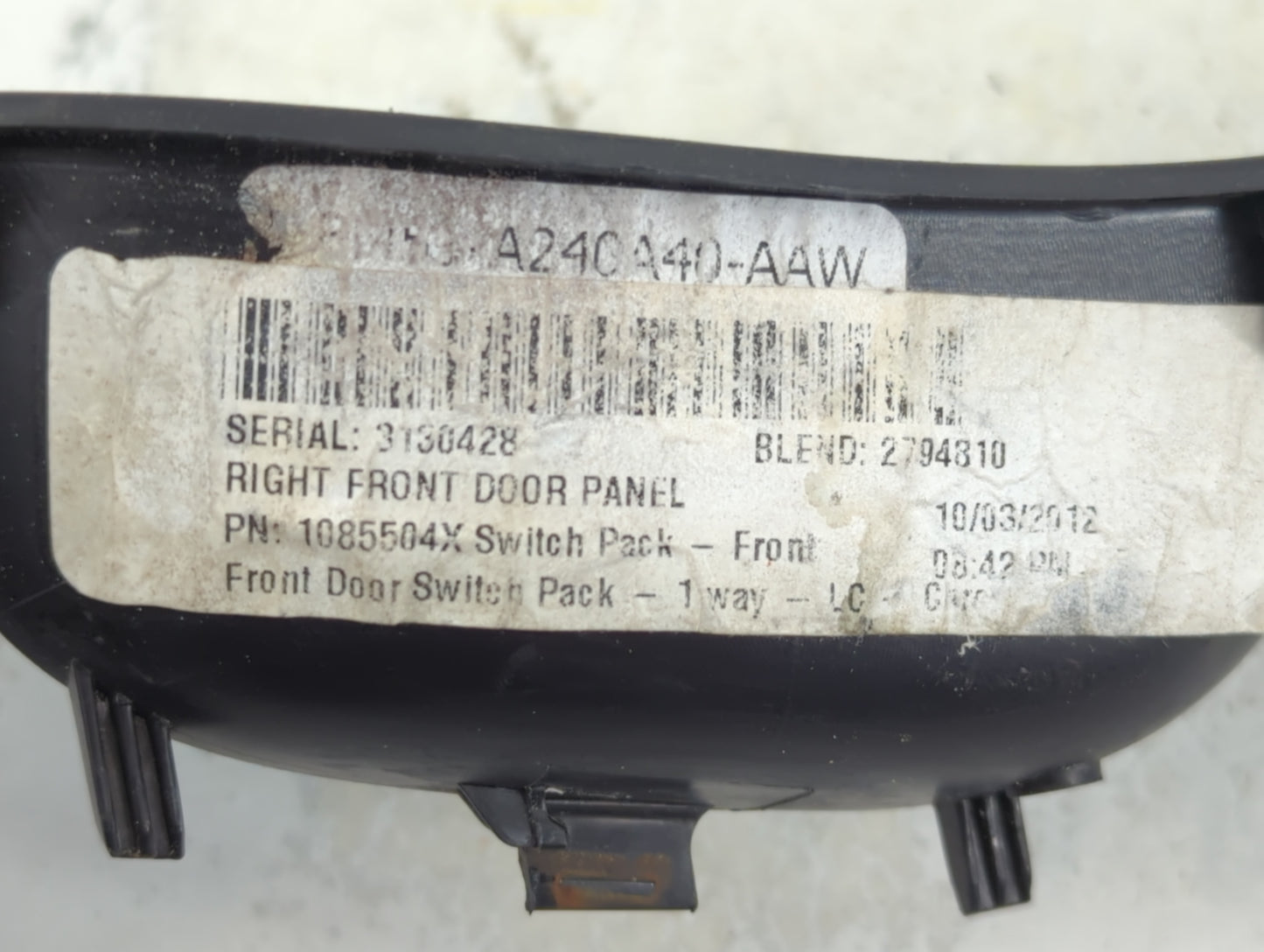 2011 Ford Focus Front Right Passenger Interior Door Panel Trim Black - Oemusedautoparts1.com