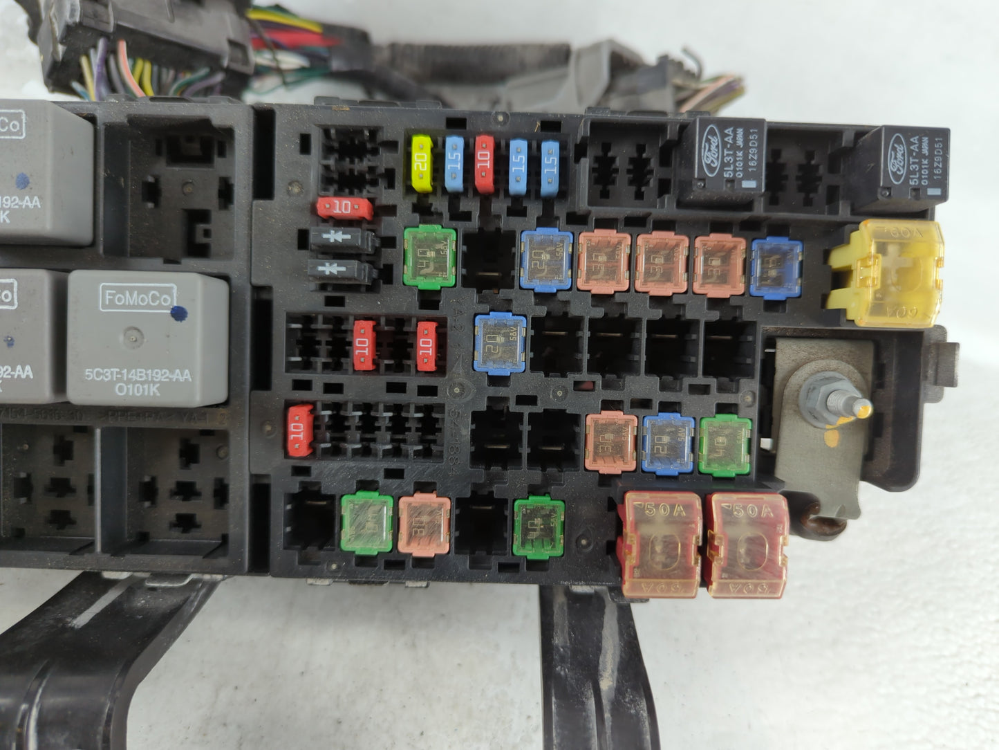 2010-2012 Ford Fusion Fusebox Fuse Box Panel Relay Module P/N:BE5T-14290-F Fits Fits 2010 2011 2012 OEM Used Auto Parts - Oe