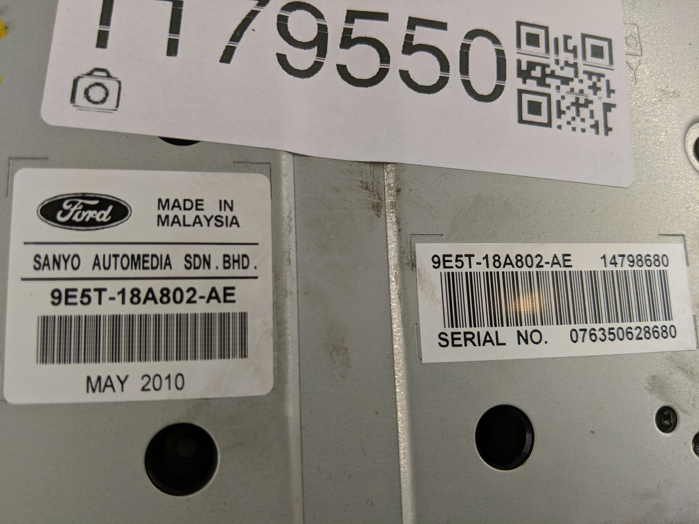 2010-2012 Ford Fusion Radio AM FM Cd Player Receiver Replacement P/N:9E5T-18A802-AE Fits Fits 2010 2011 2012 OEM Used Auto P