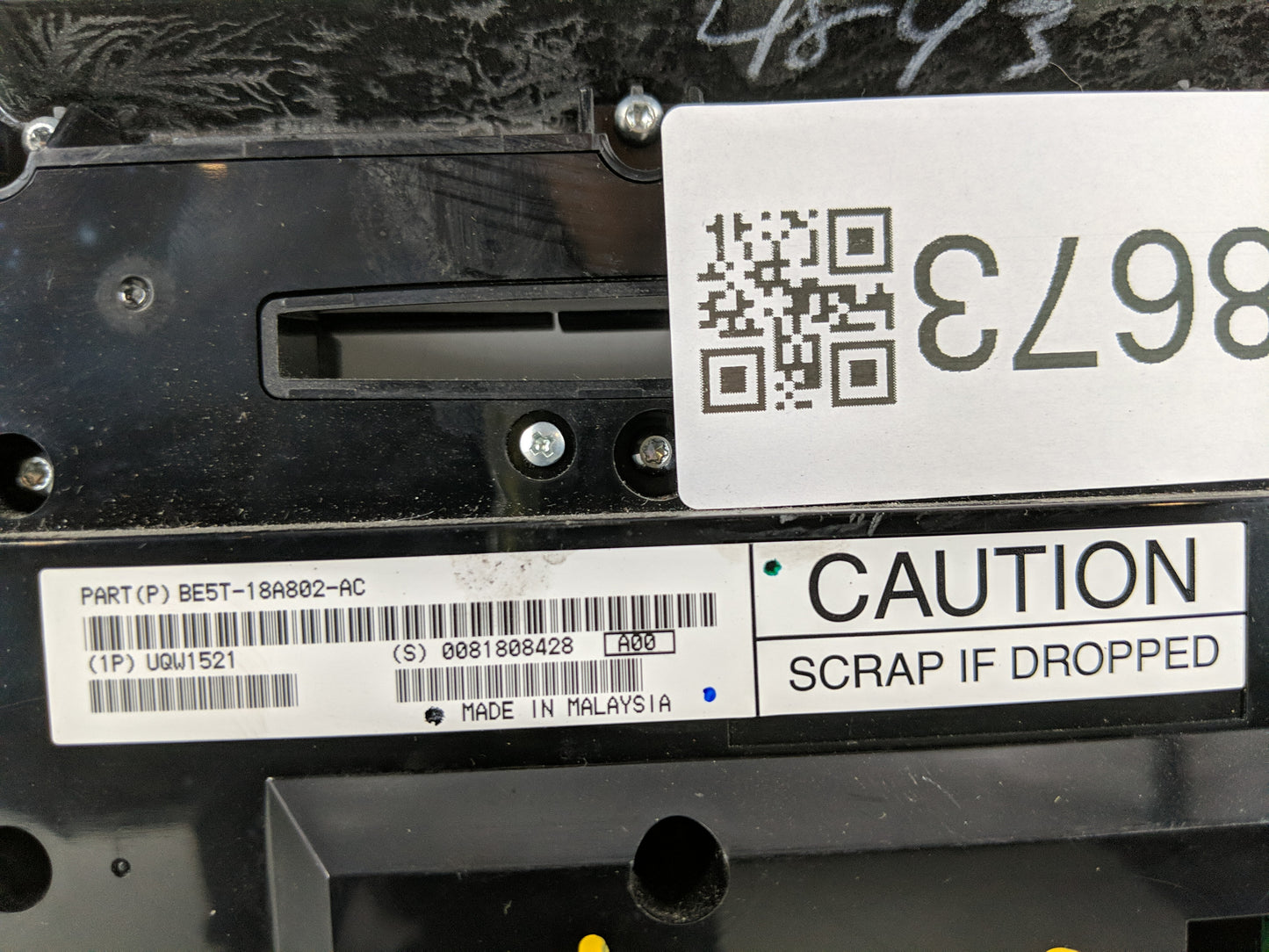 2010-2012 Ford Fusion Climate Control Module Temperature AC/Heater Replacement P/N:BE5T-18A802-AC Fits Fits 2010 2011 2012 O