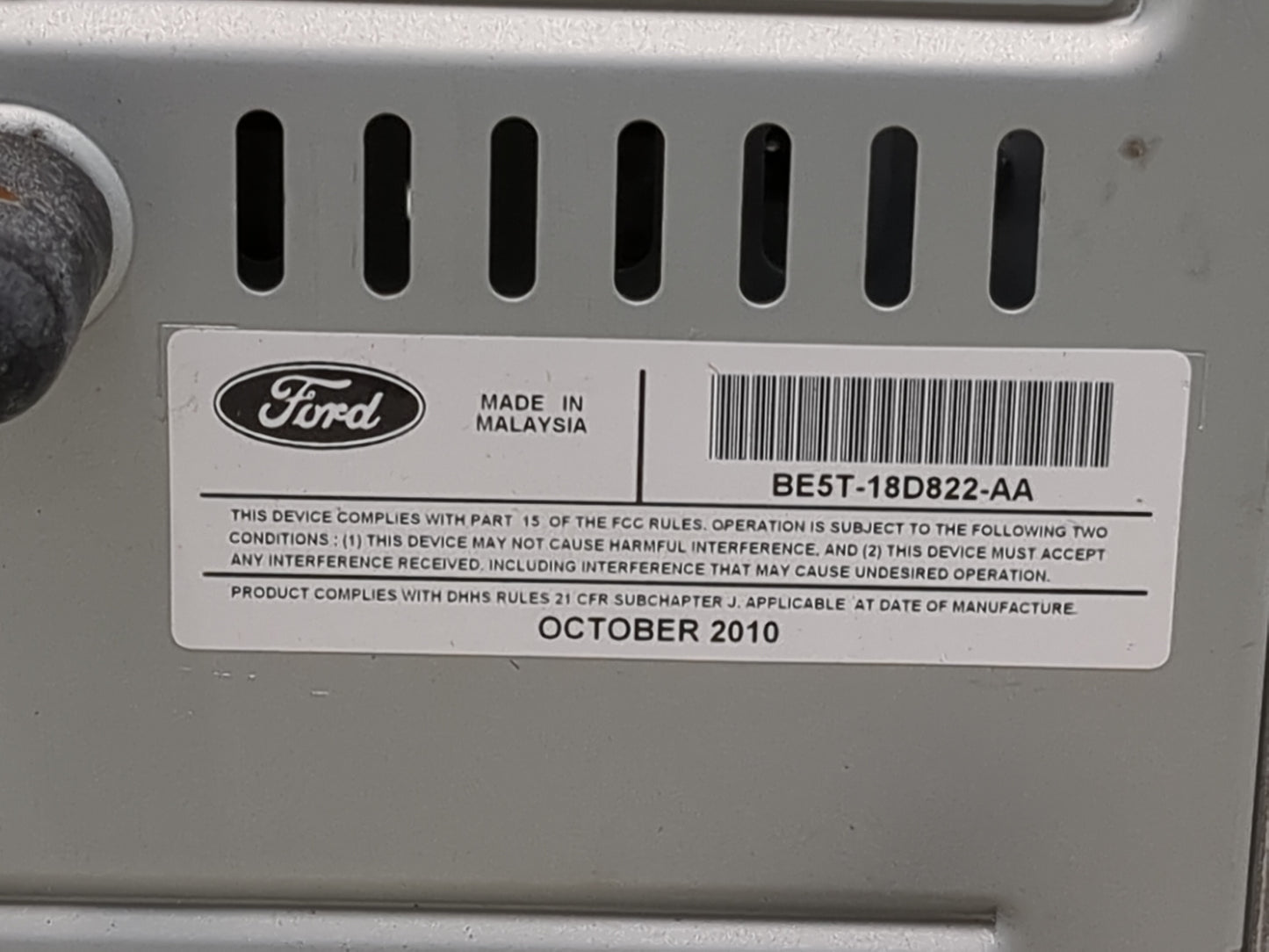 2011 Ford Fusion Radio AM FM Cd Player Receiver Replacement P/N:BE5T-18D822-AA Fits OEM Used Auto Parts - Oemusedautoparts1.
