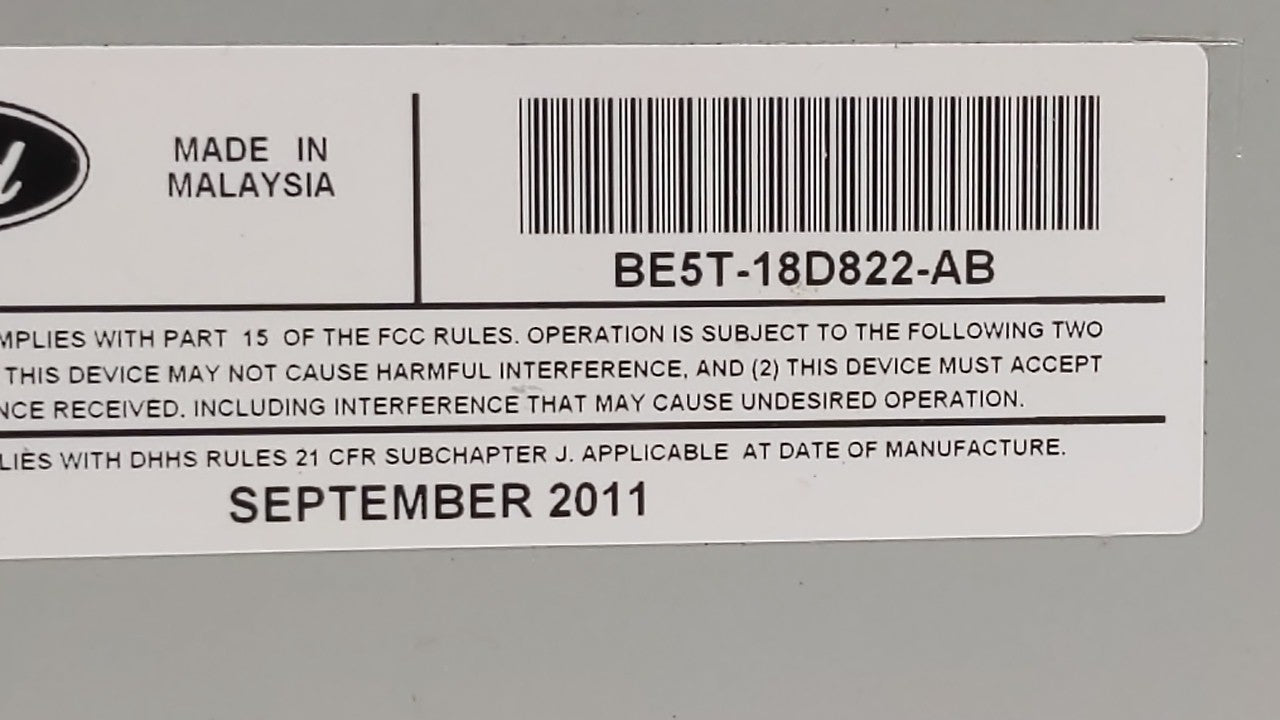 2011-2012 Ford Fusion Radio AM FM Cd Player Receiver Replacement P/N:BE5T-18D822-AB BE5T-18D822-AA Fits Fits 2011 2012 OEM U