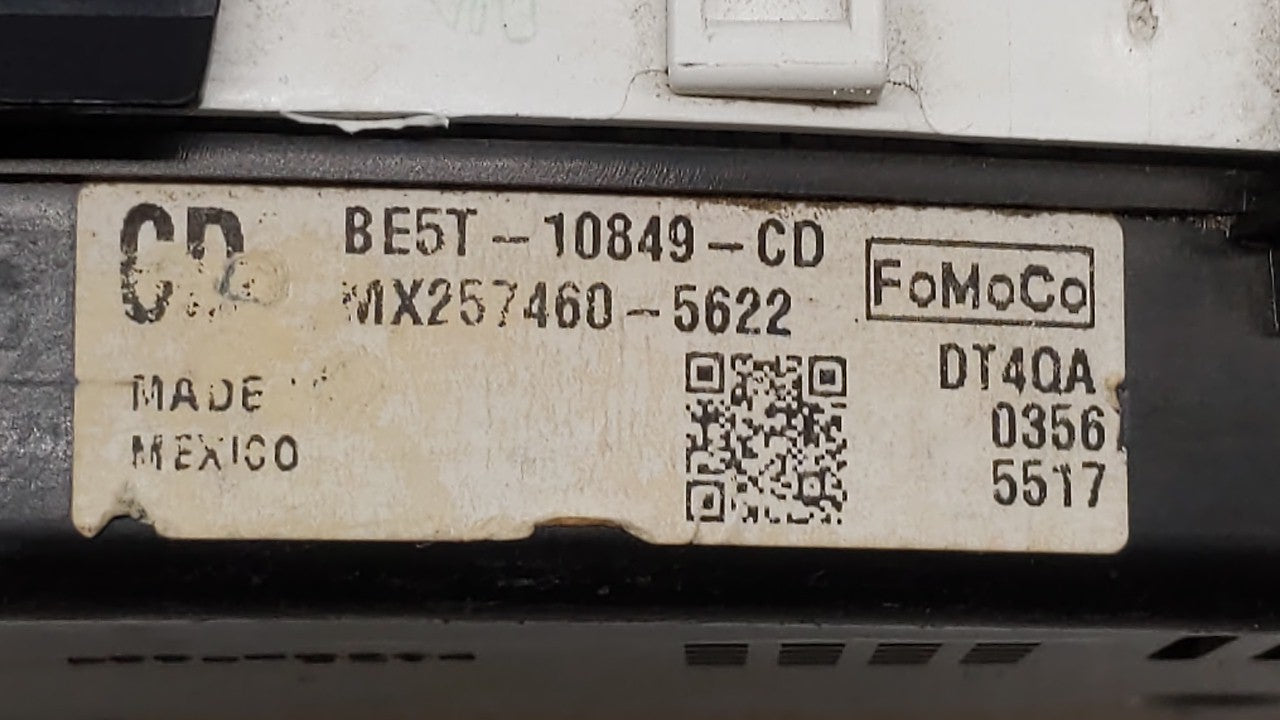 2011-2012 Ford Fusion Instrument Cluster Speedometer Gauges P/N:BE5T-10849-CD Fits Fits 2011 2012 OEM Used Auto Parts - Oemu