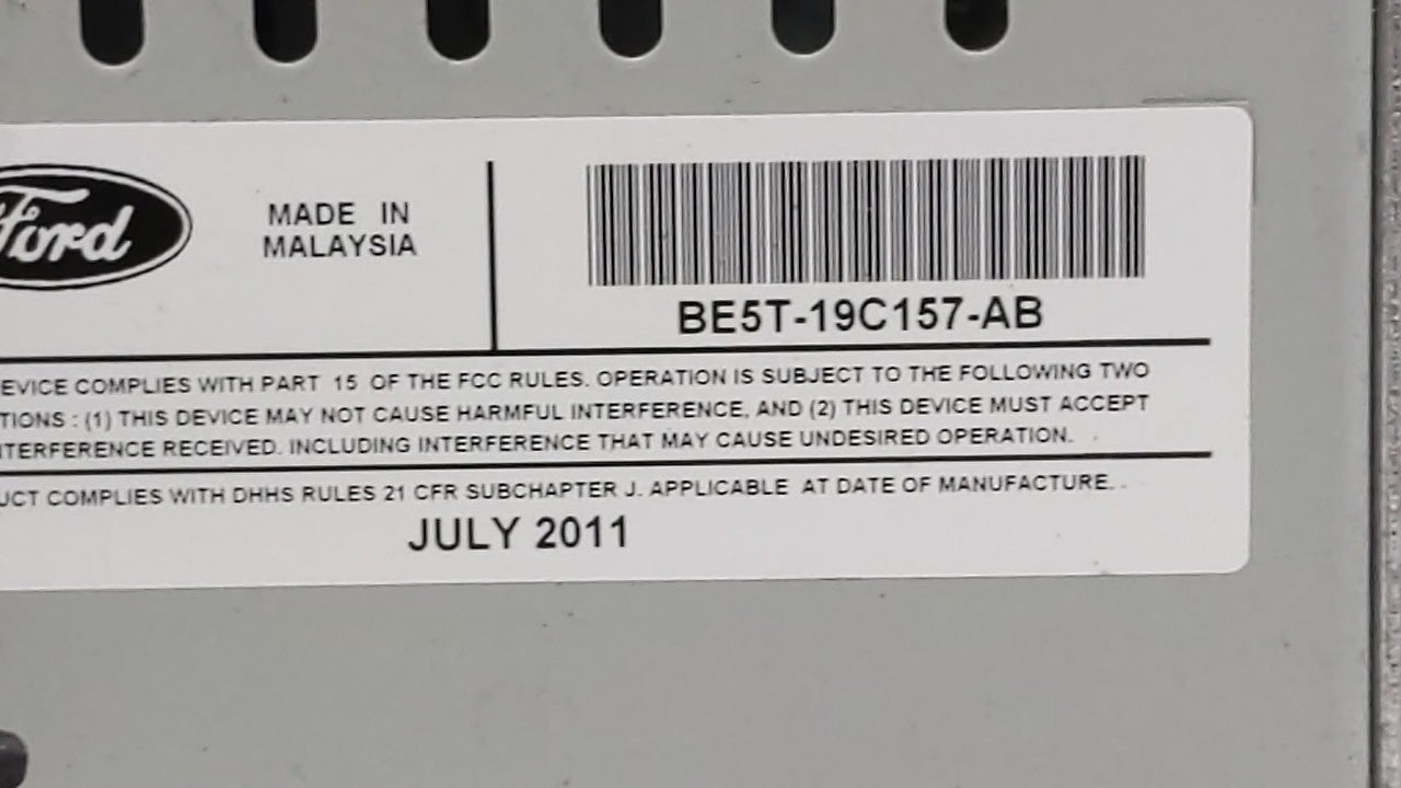 2010-2012 Ford Fusion Am Fm Cd Player Radio Receiver - Oemusedautoparts1.com