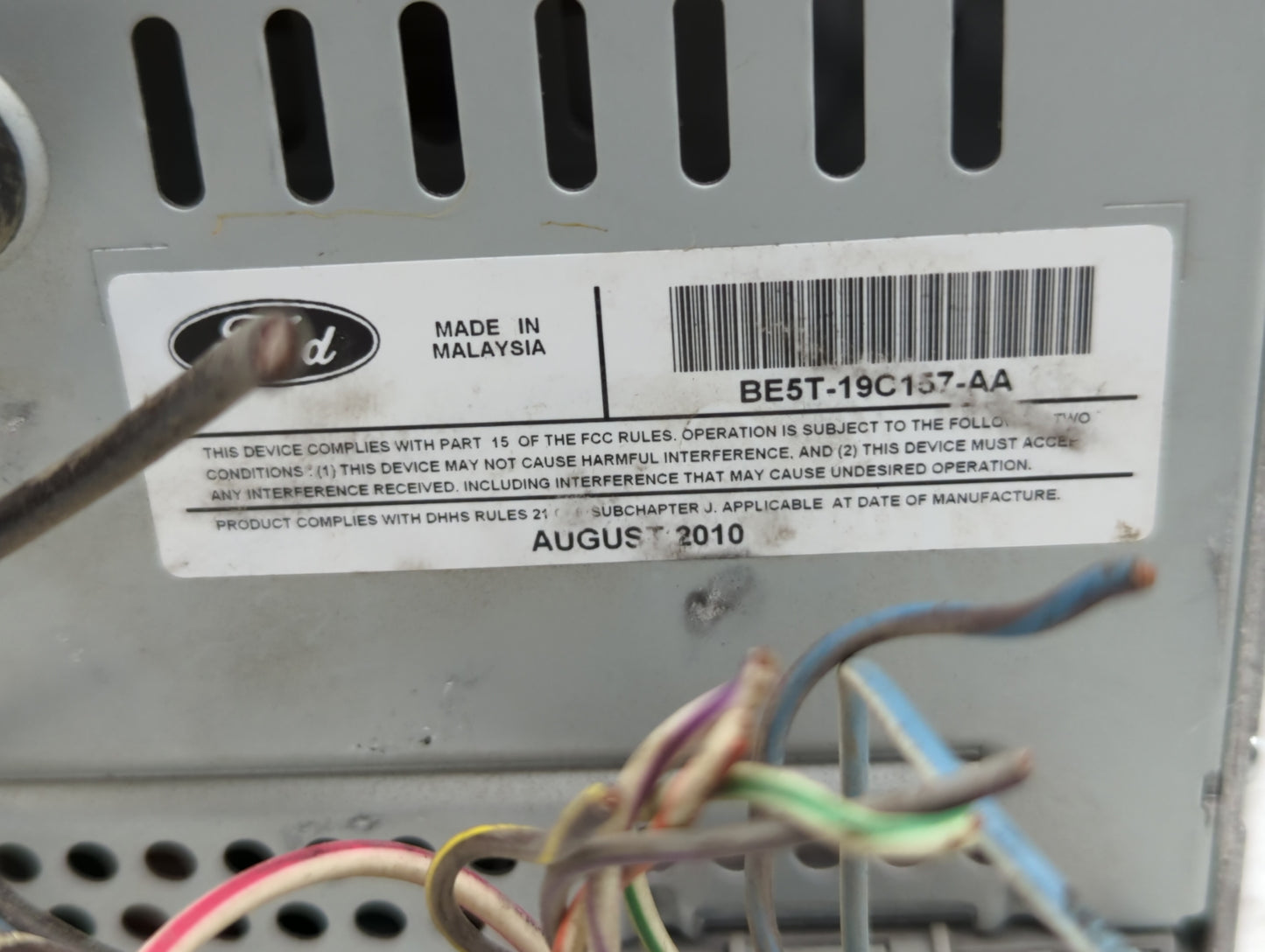 2010-2012 Ford Fusion Radio AM FM Cd Player Receiver Replacement P/N:BE5T-19C107-BA BE5T-19C157-AB Fits Fits 2010 2011 2012 