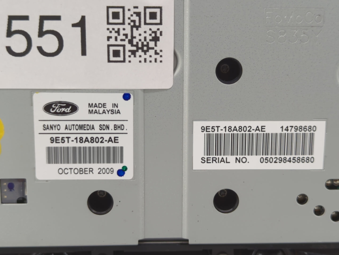 2010-2012 Ford Fusion Radio Control Panel - Oemusedautoparts1.com