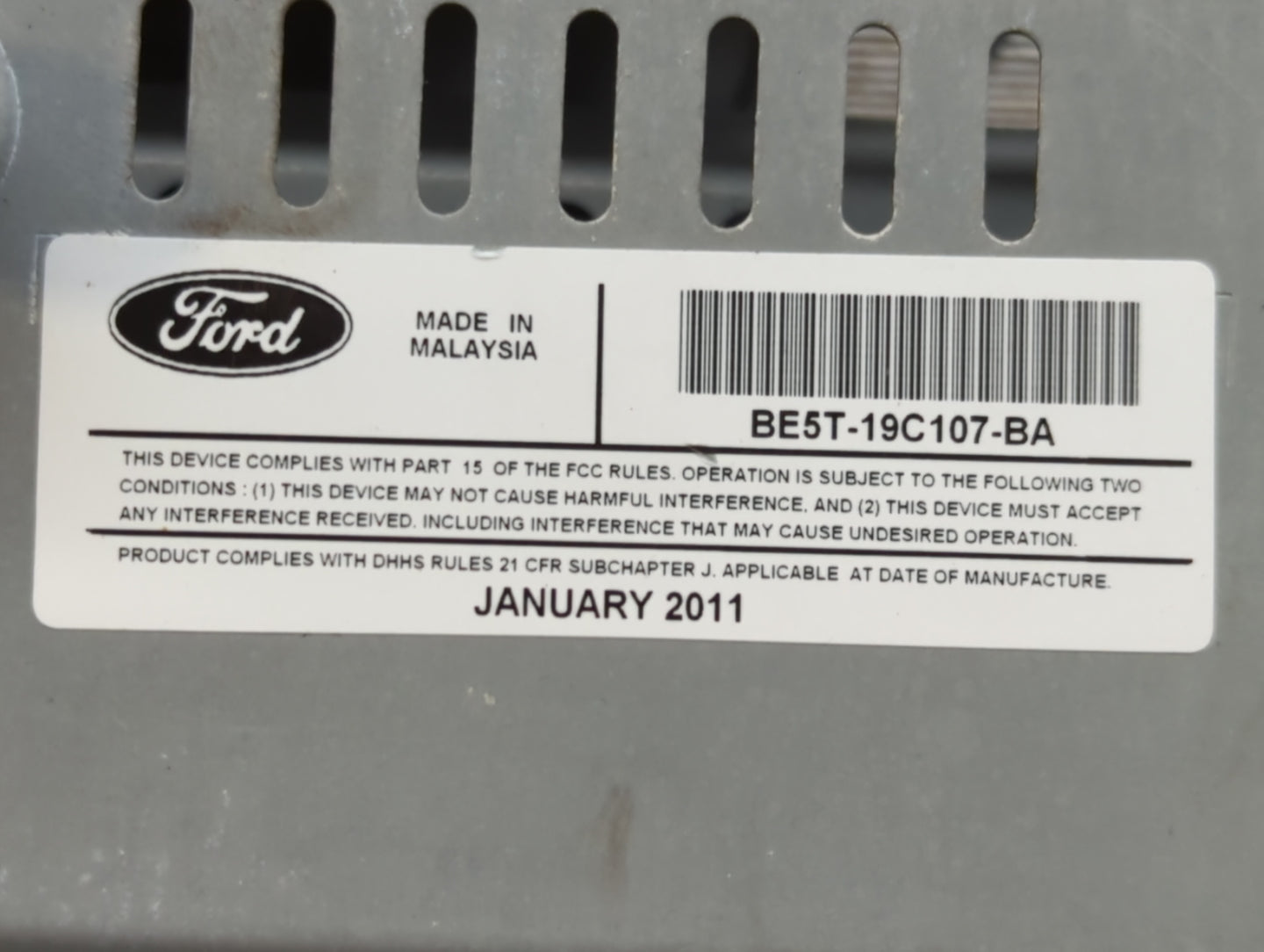 2011-2012 Ford Fusion Am Fm Cd Player Radio Receiver - Oemusedautoparts1.com