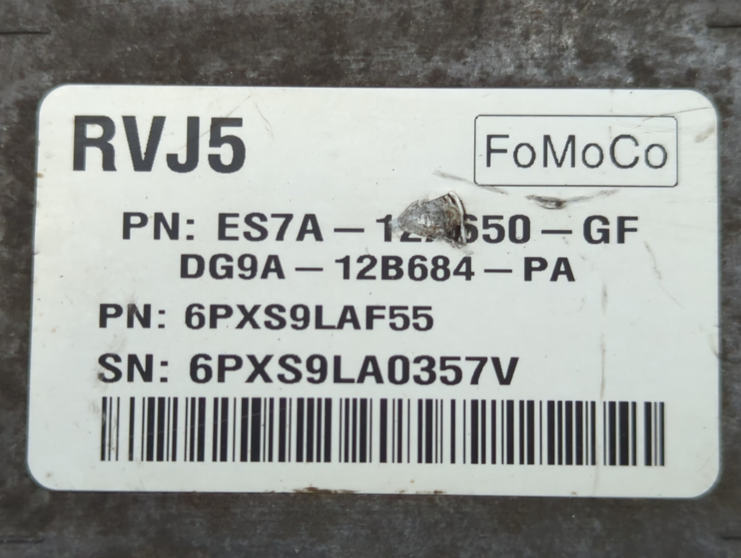2014-2016 Ford Fusion PCM Engine Control Computer ECU ECM PCU OEM P/N:ES7A-12A650-GF Fits Fits 2014 2015 2016 OEM Used Auto 