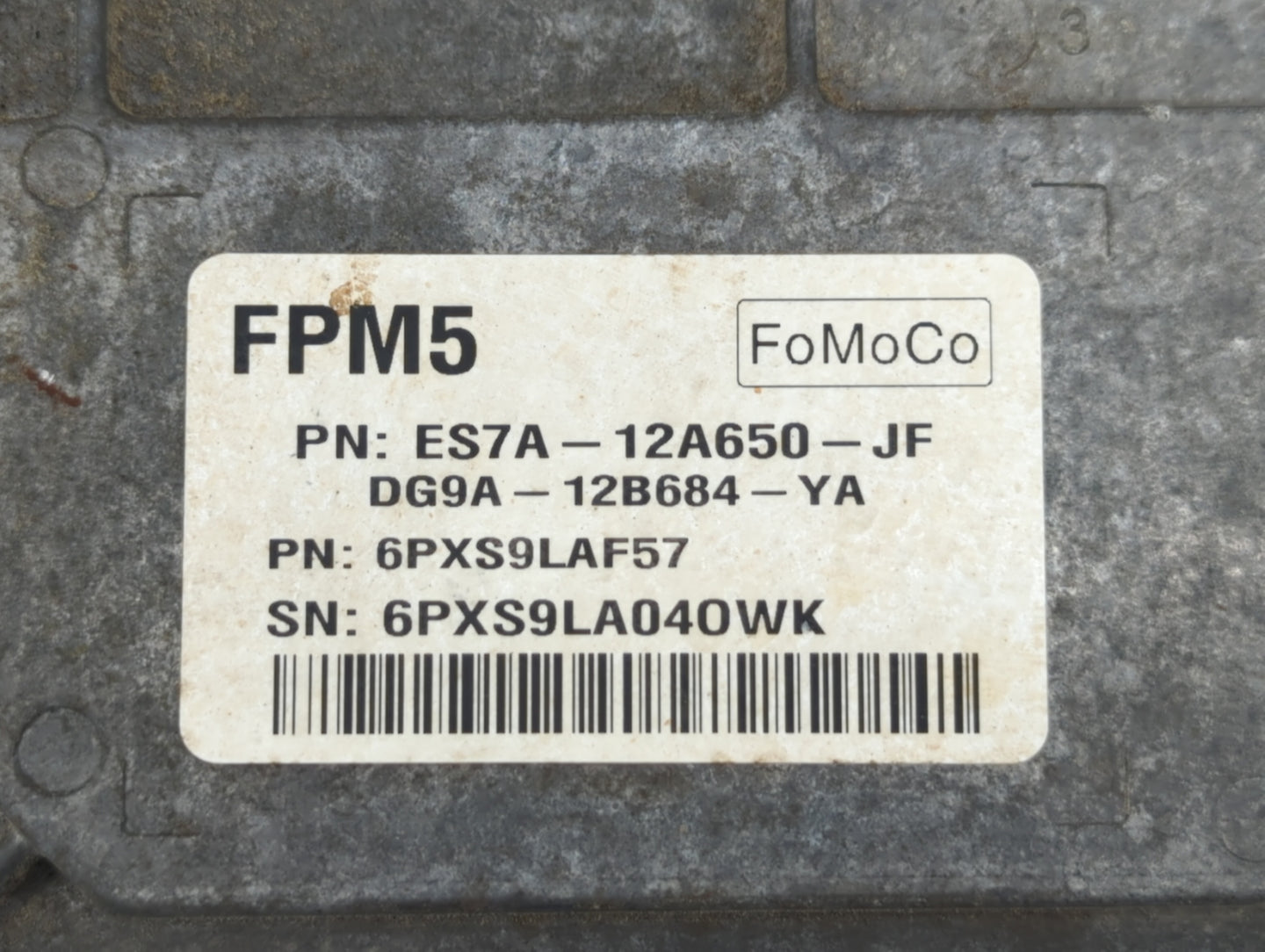 2014-2016 Ford Fusion PCM Engine Control Computer ECU ECM PCU OEM P/N:ES7A-12A650-JF ES7A-12A650-GF Fits Fits 2014 2015 2016