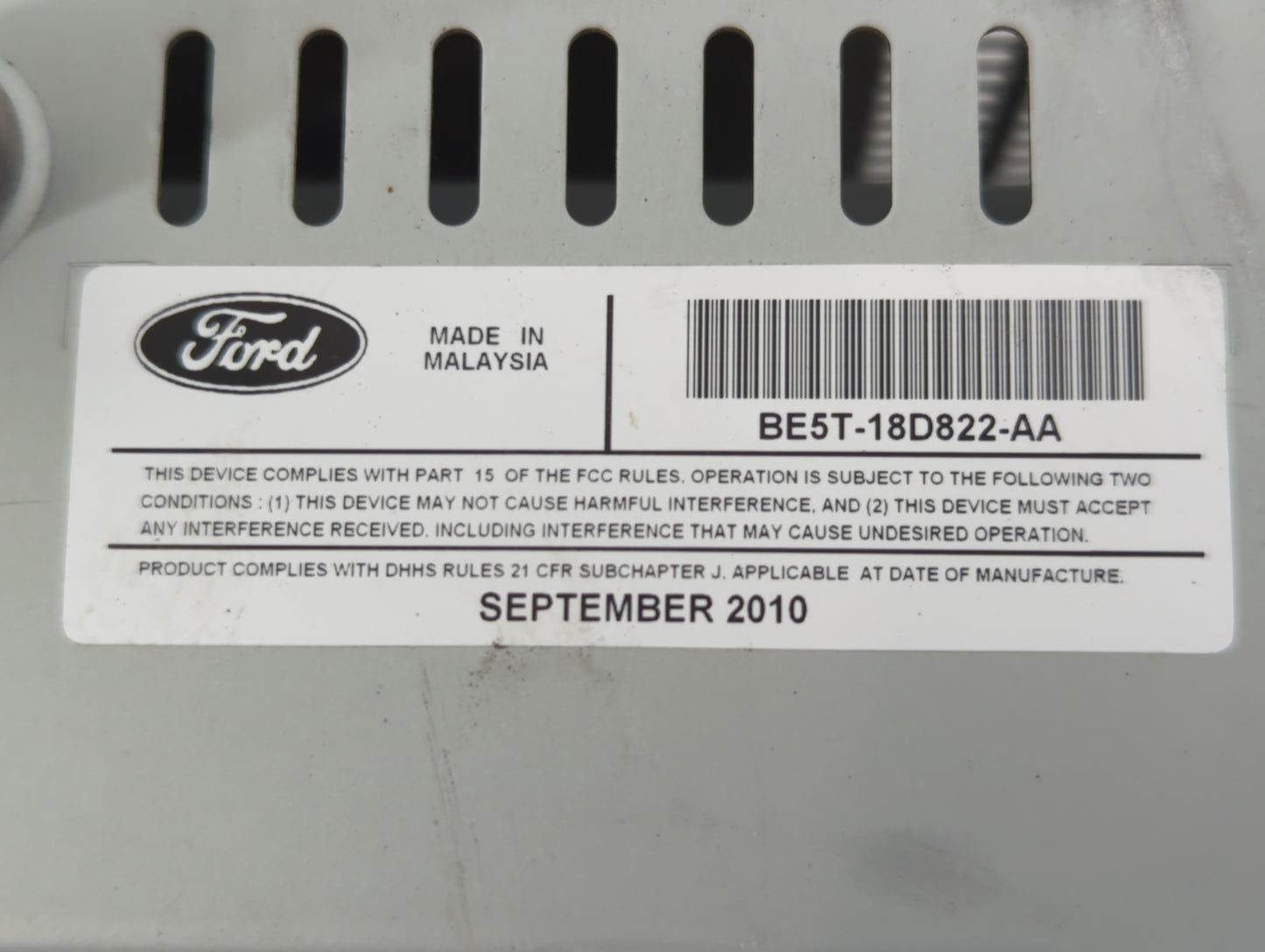 2010-2012 Ford Fusion Am Fm Cd Player Radio Receiver - Oemusedautoparts1.com