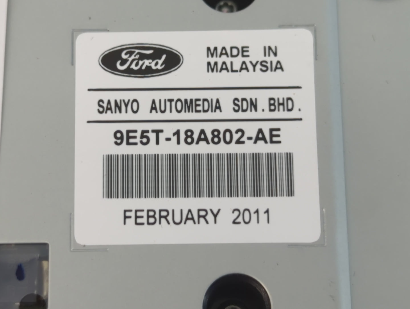 2010-2012 Ford Fusion Radio AM FM Cd Player Receiver Replacement P/N:9E5T-18A802-AE Fits Fits 2010 2011 2012 OEM Used Auto P
