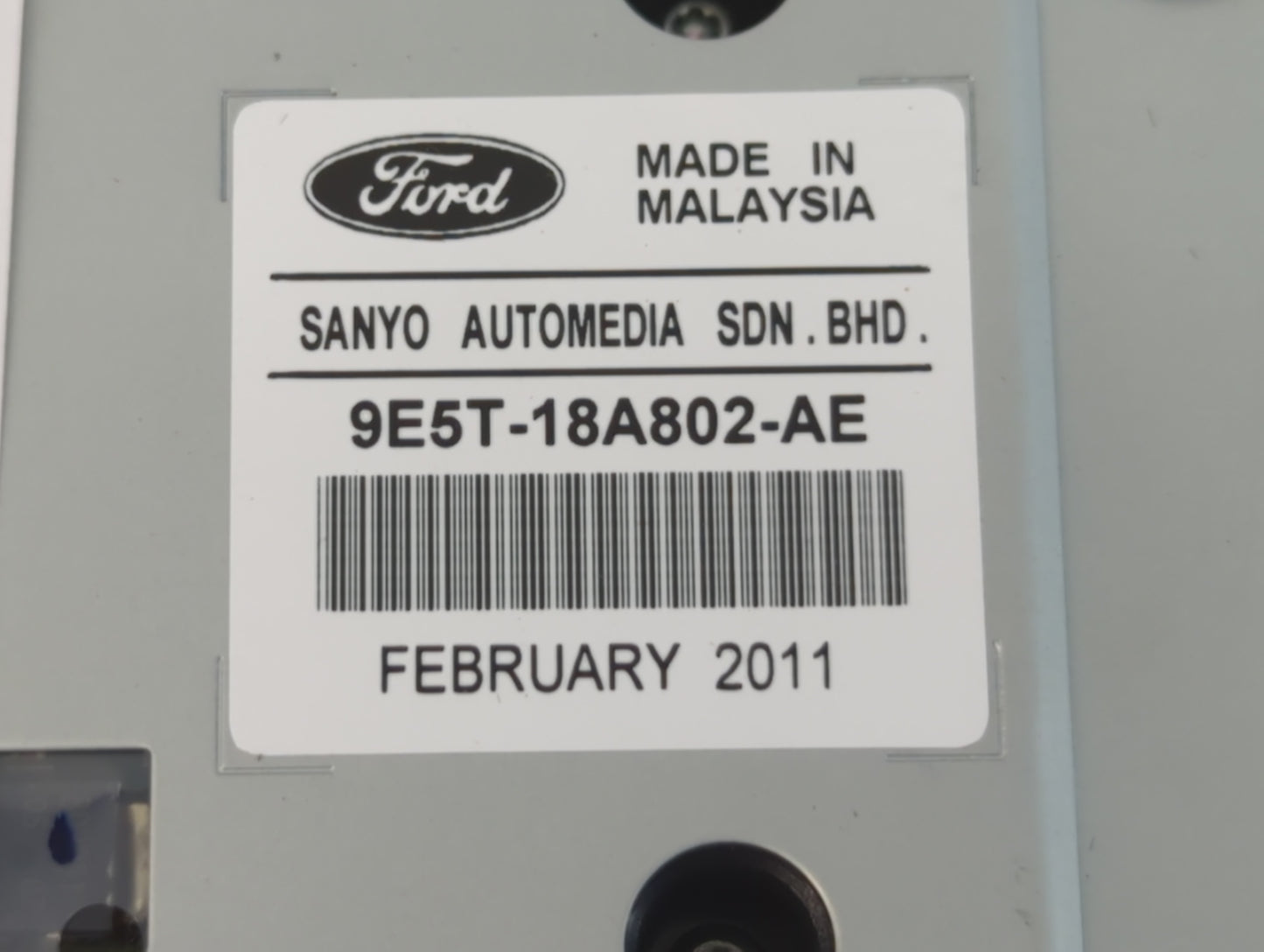 2010-2012 Ford Fusion Radio AM FM Cd Player Receiver Replacement P/N:9E5T-18A802-AE Fits Fits 2010 2011 2012 OEM Used Auto P