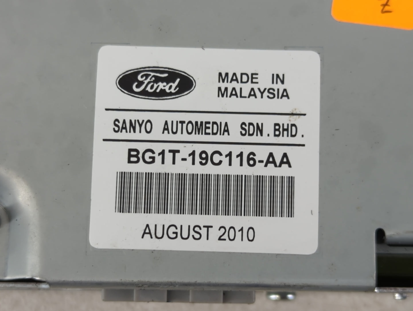 2010-2012 Ford Taurus Radio AM FM Cd Player Receiver Replacement P/N:BG1T-19C116-AA Fits Fits 2010 2011 2012 OEM Used Auto P