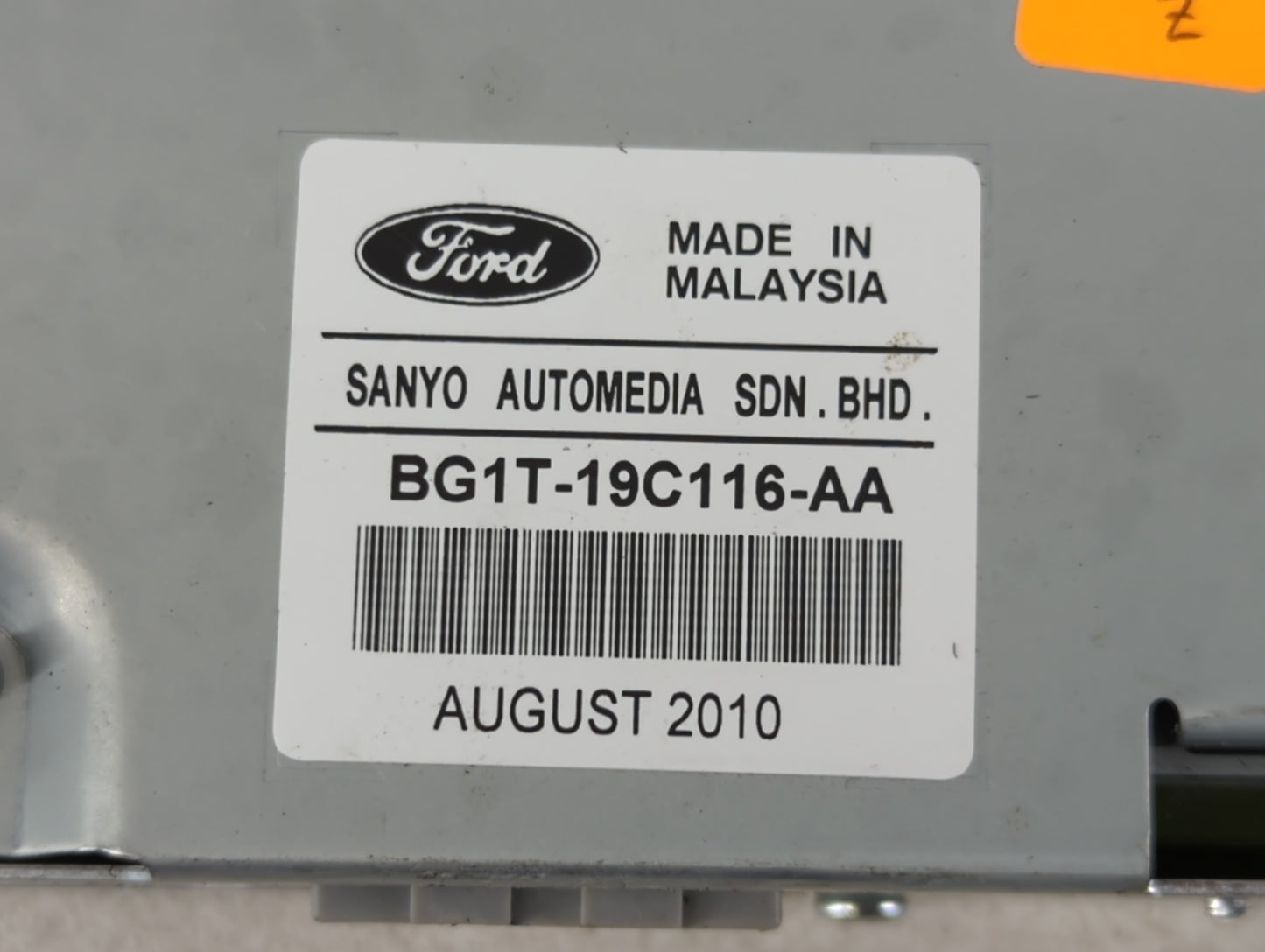 2010-2012 Ford Taurus Radio AM FM Cd Player Receiver Replacement P/N:BG1T-19C116-AA Fits Fits 2010 2011 2012 OEM Used Auto P