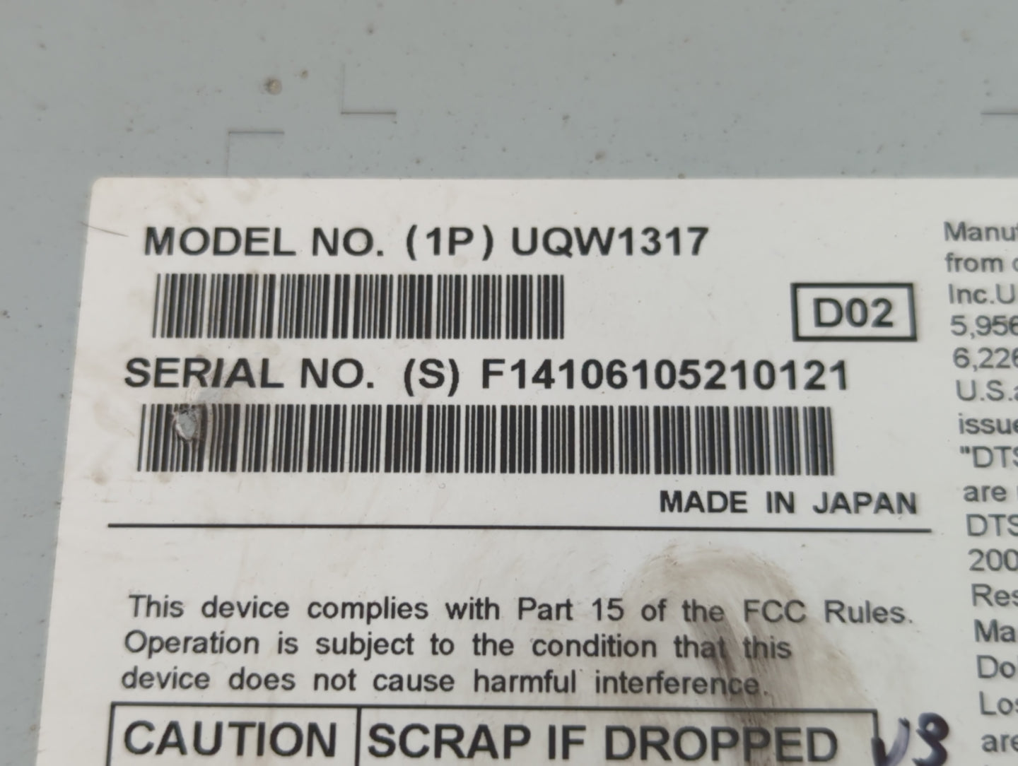 2010-2011 Ford Taurus Radio AM FM Cd Player Receiver Replacement Fits Fits 2010 2011 OEM Used Auto Parts - Oemusedautoparts1
