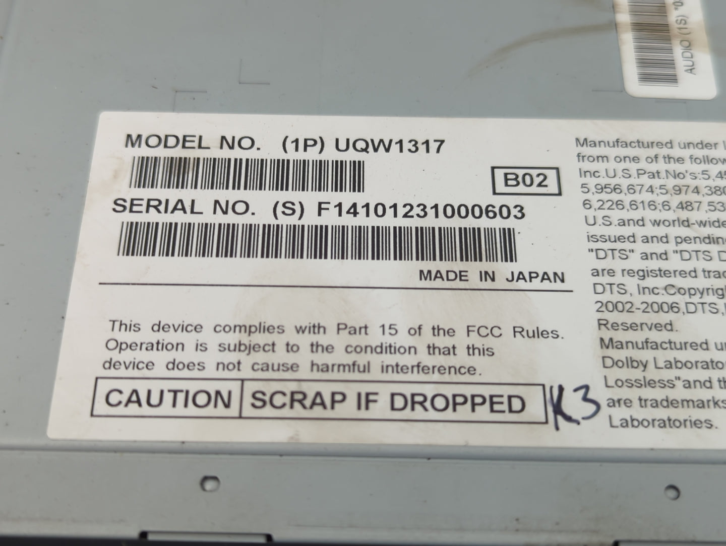 2010-2011 Ford Taurus Radio AM FM Cd Player Receiver Replacement Fits Fits 2010 2011 OEM Used Auto Parts - Oemusedautoparts1