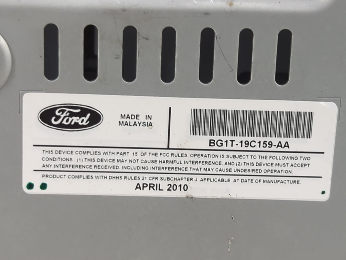 2011-2012 Ford Taurus Radio AM FM Cd Player Receiver Replacement P/N:BG1T-19C159-AA Fits Fits 2011 2012 OEM Used Auto Parts 