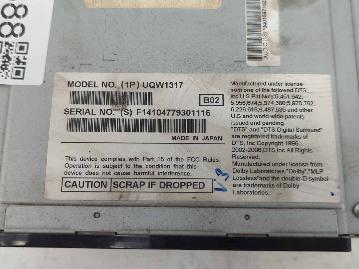 2011 Ford Taurus Radio AM FM Cd Player Receiver Replacement P/N:UQW1317 Fits OEM Used Auto Parts - Oemusedautoparts1.com