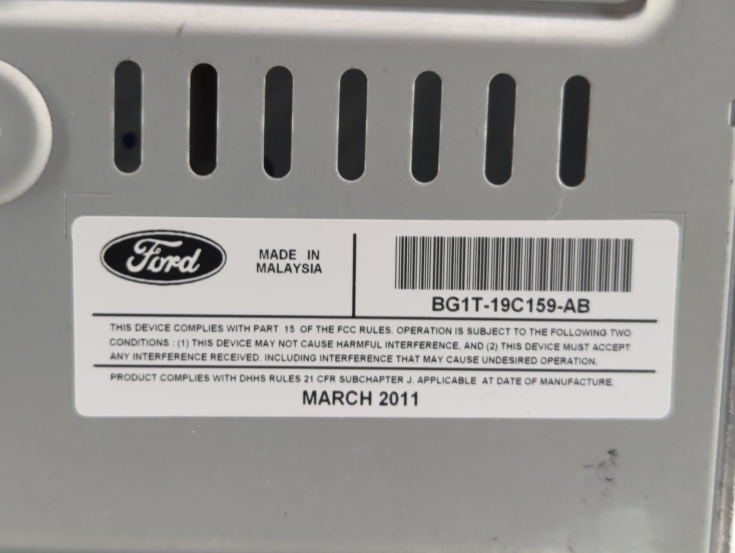 2011-2012 Ford Taurus Am Fm Cd Player Radio Receiver - Oemusedautoparts1.com