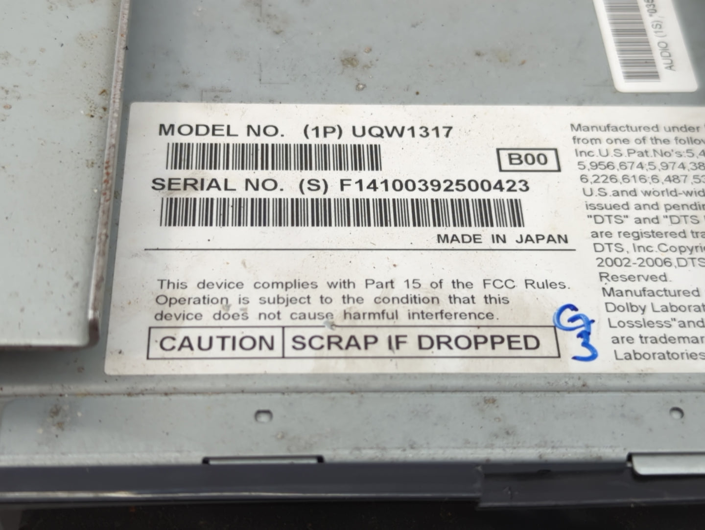 2011-2011 Ford Taurus Am Fm Cd Player Radio Receiver - Oemusedautoparts1.com