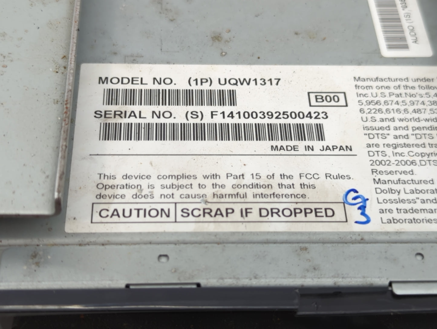 2011-2011 Ford Taurus Am Fm Cd Player Radio Receiver - Oemusedautoparts1.com