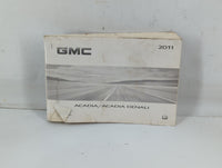 2011 Gmc Acadia Owners Manual Book Guide P/N:20759681 B OEM Used Auto Parts - Oemusedautoparts1.com