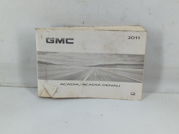 2011 Gmc Acadia Owners Manual Book Guide P/N:20759681 B OEM Used Auto Parts - Oemusedautoparts1.com