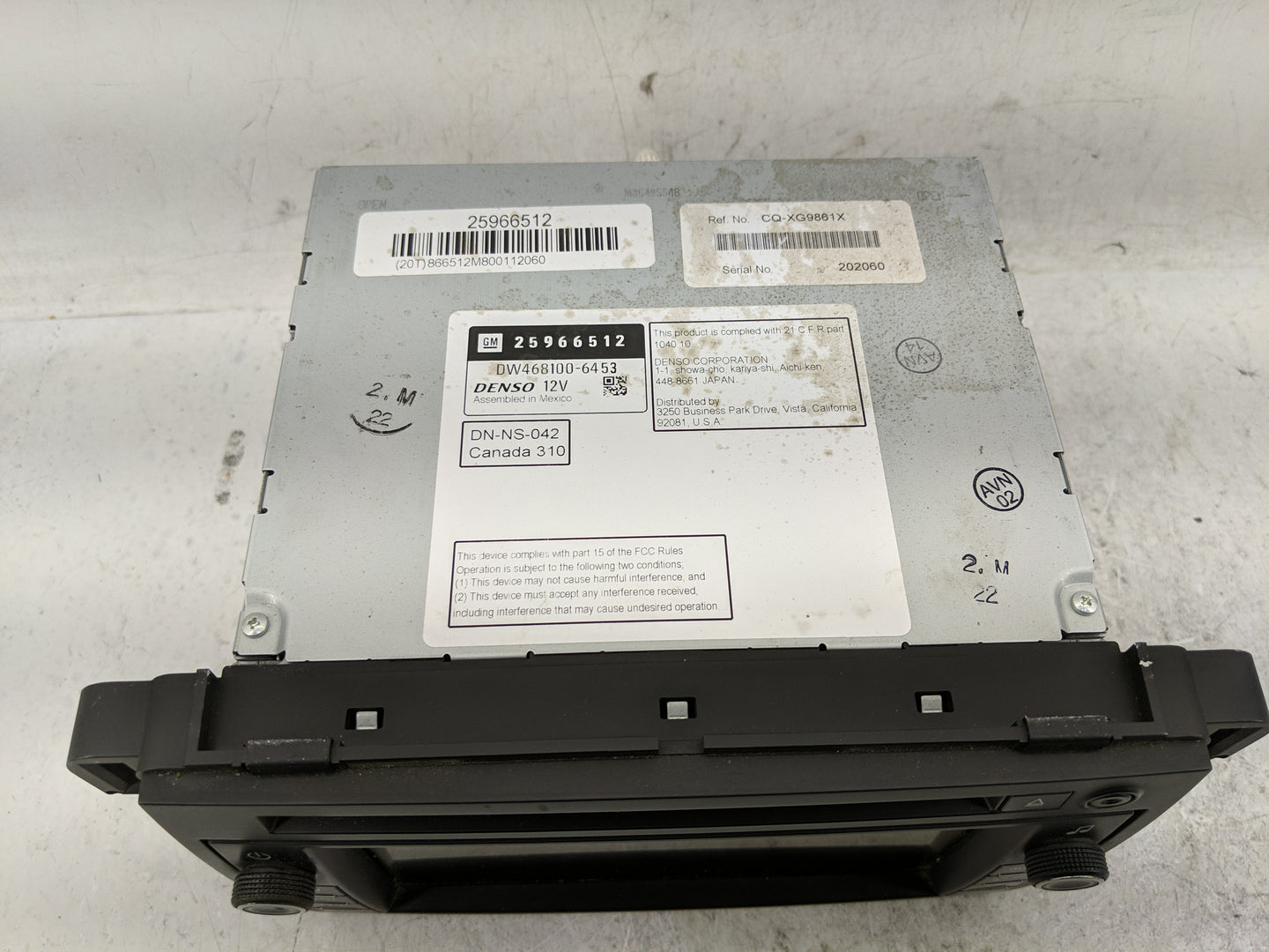 2010-2011 Gmc Sierra 1500 Radio AM FM Cd Player Receiver Replacement P/N:25966512 Fits Fits 2010 2011 OEM Used Auto Parts - 