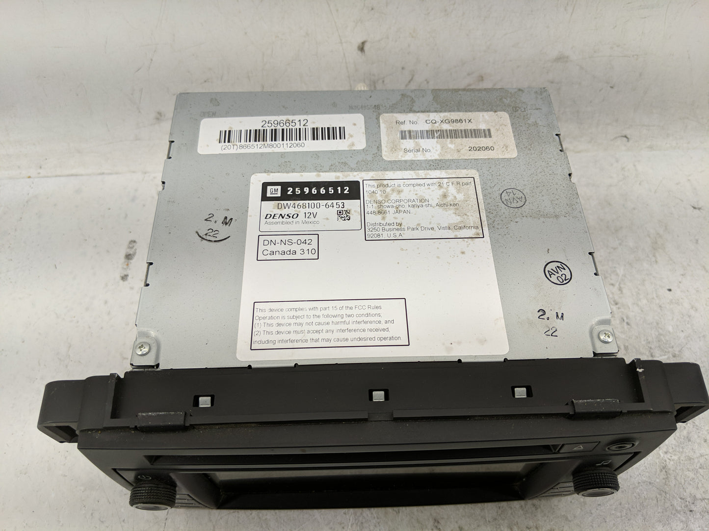 2010-2011 Gmc Sierra 1500 Radio AM FM Cd Player Receiver Replacement P/N:25966512 Fits Fits 2010 2011 OEM Used Auto Parts - 