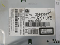 2011 Gmc Terrain Radio AM FM Cd Player Receiver Replacement P/N:20983517 Fits Fits 2010 2012 OEM Used Auto Parts - Oemusedau