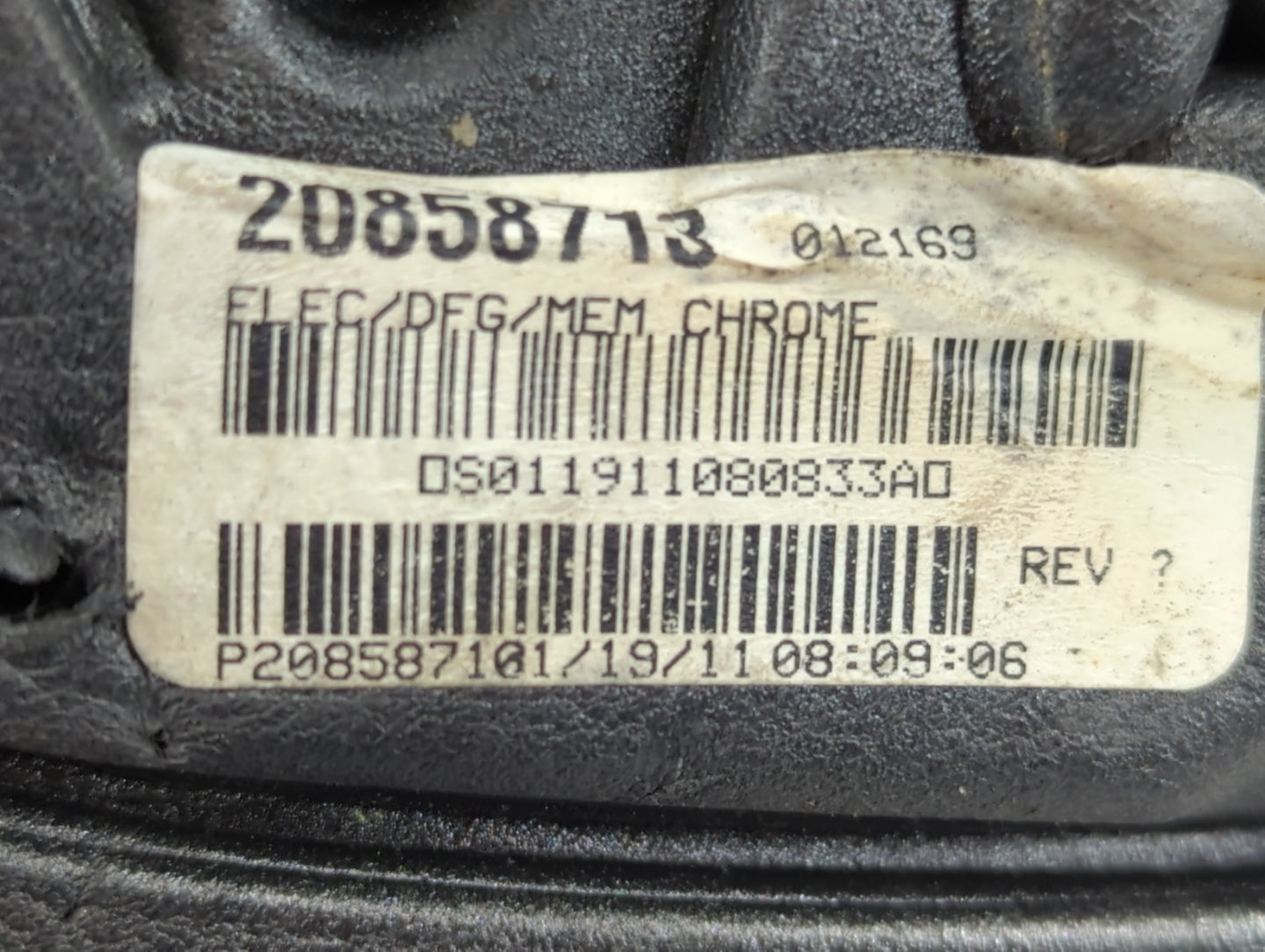 2010-2011 Gmc Terrain Side Mirror Replacement Passenger Right View Door Mirror P/N:20858713 Fits Fits 2010 2011 OEM Used Aut