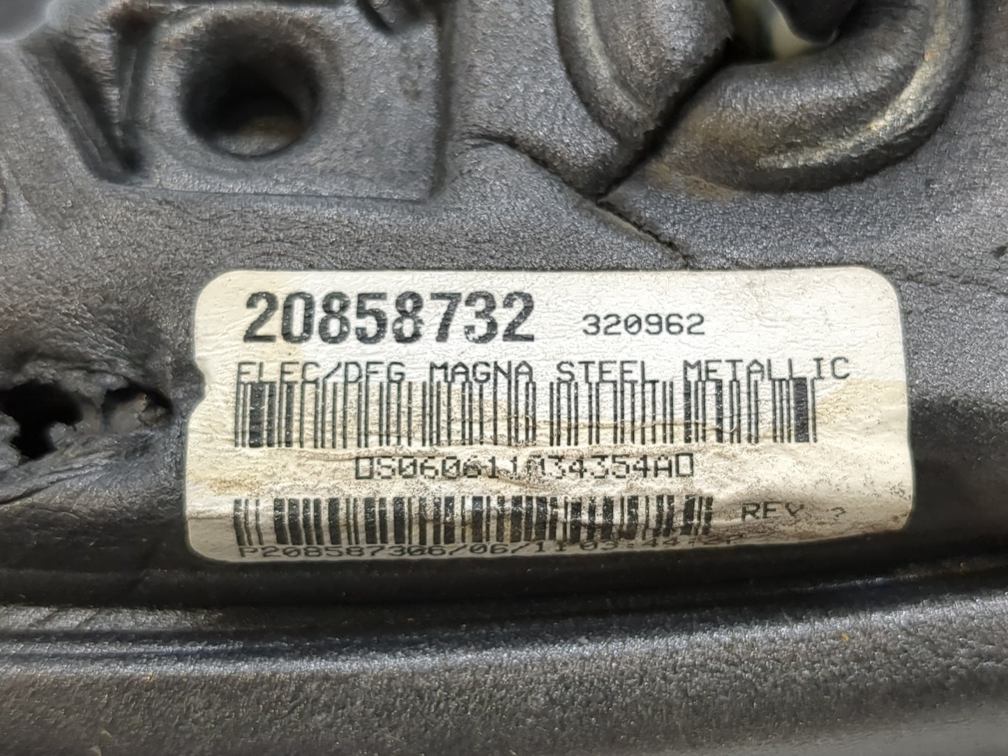 2010-2011 Gmc Terrain Side Mirror Replacement Passenger Right View Door Mirror P/N:0858732 Fits Fits 2010 2011 OEM Used Auto