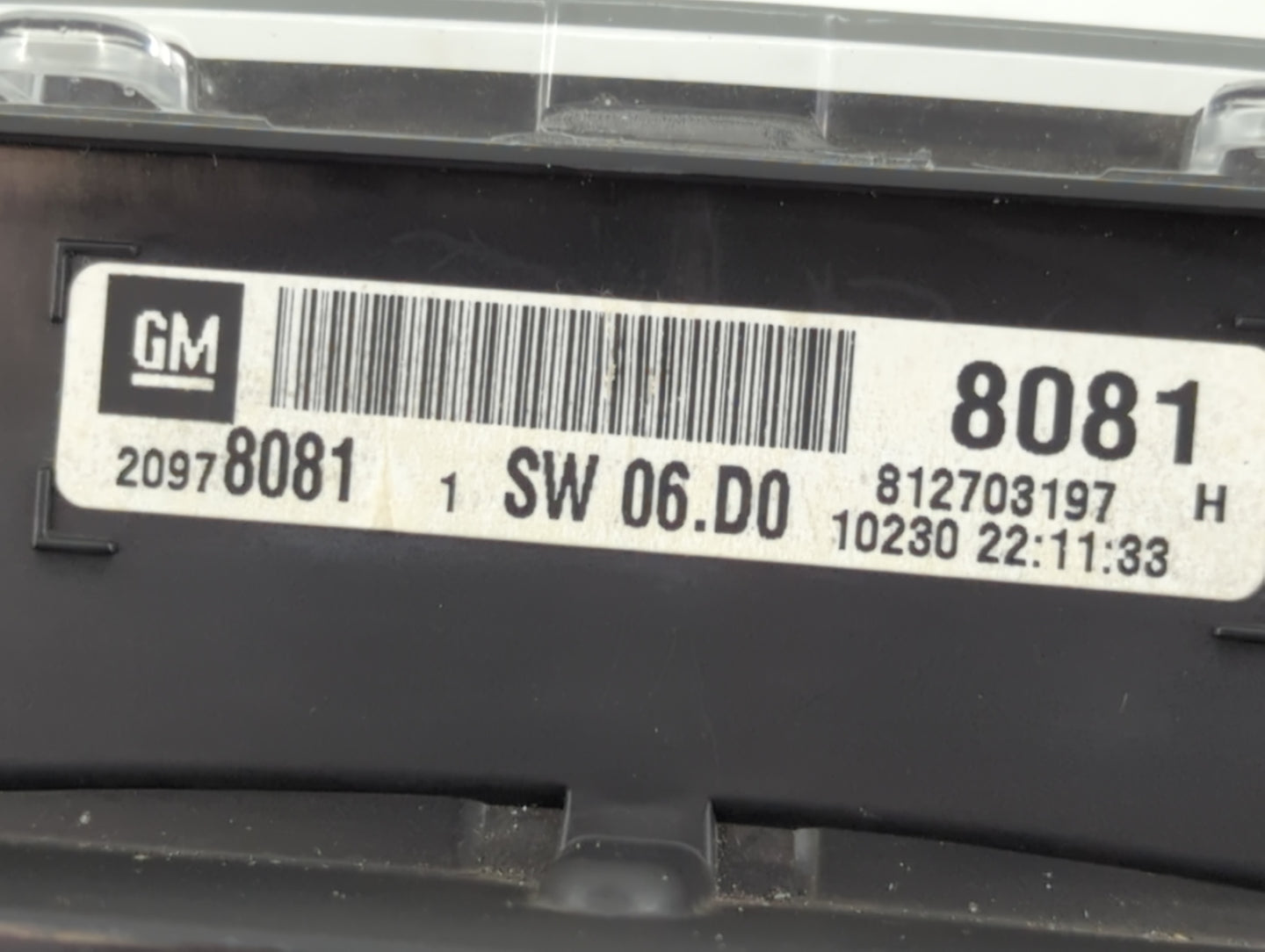 2011 Gmc Terrain Instrument Cluster Speedometer Gauges P/N:20978081 Fits OEM Used Auto Parts - Oemusedautoparts1.com