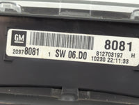 2011 Gmc Terrain Instrument Cluster Speedometer Gauges P/N:20978081 Fits OEM Used Auto Parts - Oemusedautoparts1.com