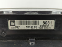 2011 Gmc Terrain Instrument Cluster Speedometer Gauges P/N:22783663 20978081, 20978079, 22783661 Fits OEM Used Auto Parts - 