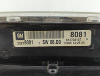 2011 Gmc Terrain Instrument Cluster Speedometer Gauges P/N:22783663 20978081, 20978079, 22783661 Fits OEM Used Auto Parts - 