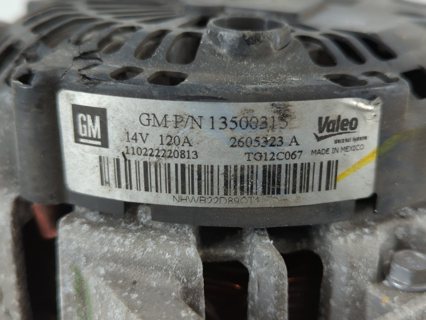 2010-2017 Gmc Terrain Alternator Replacement Generator Charging Assembly Engine OEM P/N:2605323 A 13500315 Fits OEM Used Aut
