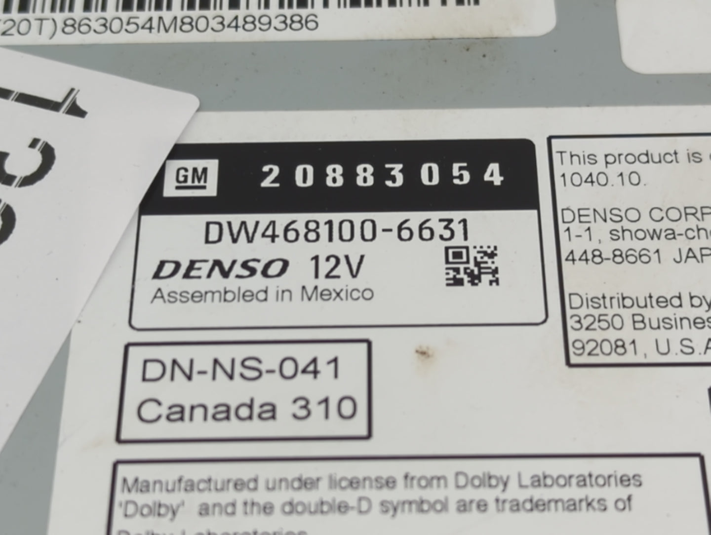 2011 Gmc Yukon Radio AM FM Cd Player Receiver Replacement P/N:20883054 Fits OEM Used Auto Parts - Oemusedautoparts1.com