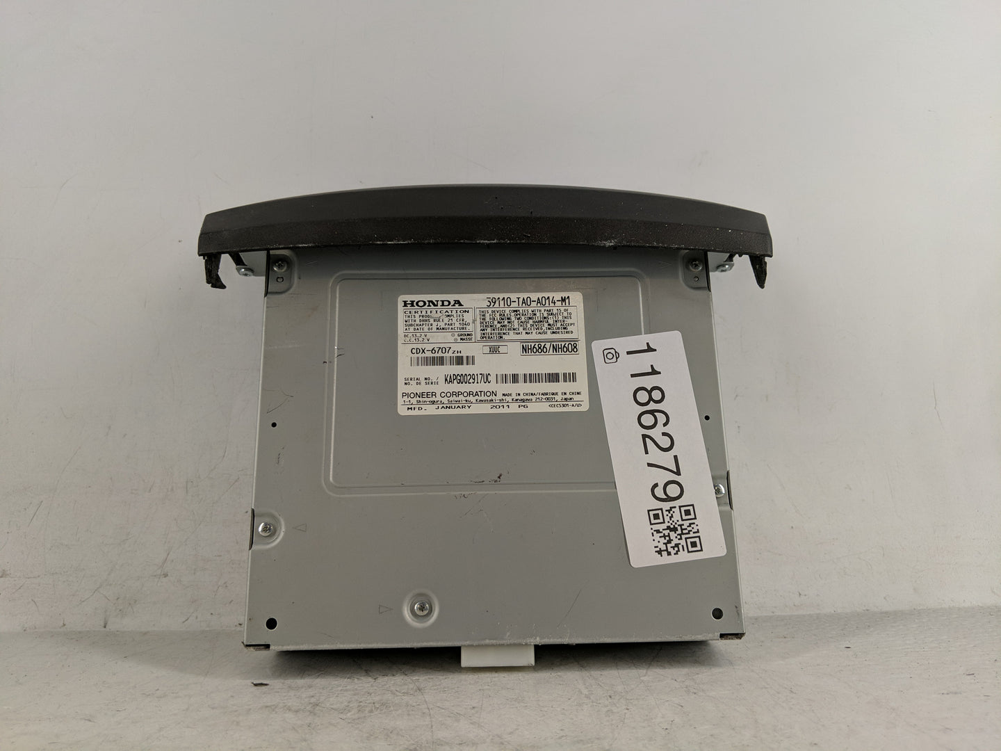 2011-2012 Honda Accord Radio AM FM Cd Player Receiver Replacement Fits Fits 2011 2012 OEM Used Auto Parts - Oemusedautoparts