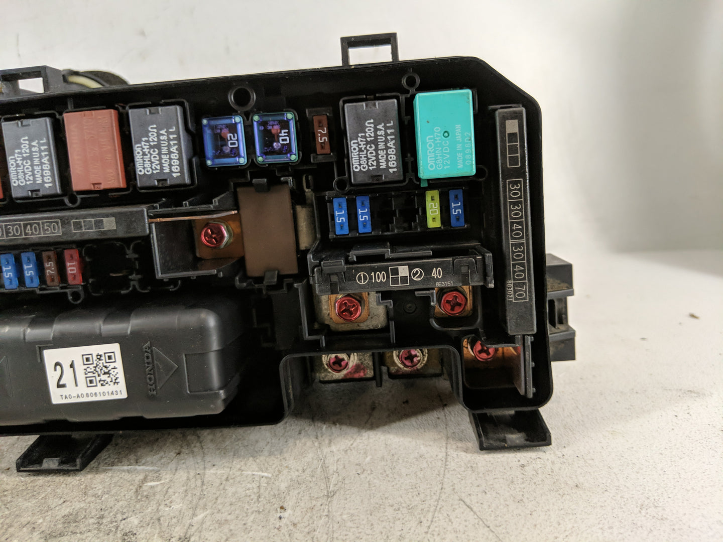 2008-2012 Honda Accord Fusebox Fuse Box Panel Relay Module Fits Fits 2008 2009 2010 2011 2012 OEM Used Auto Parts - Oemuseda