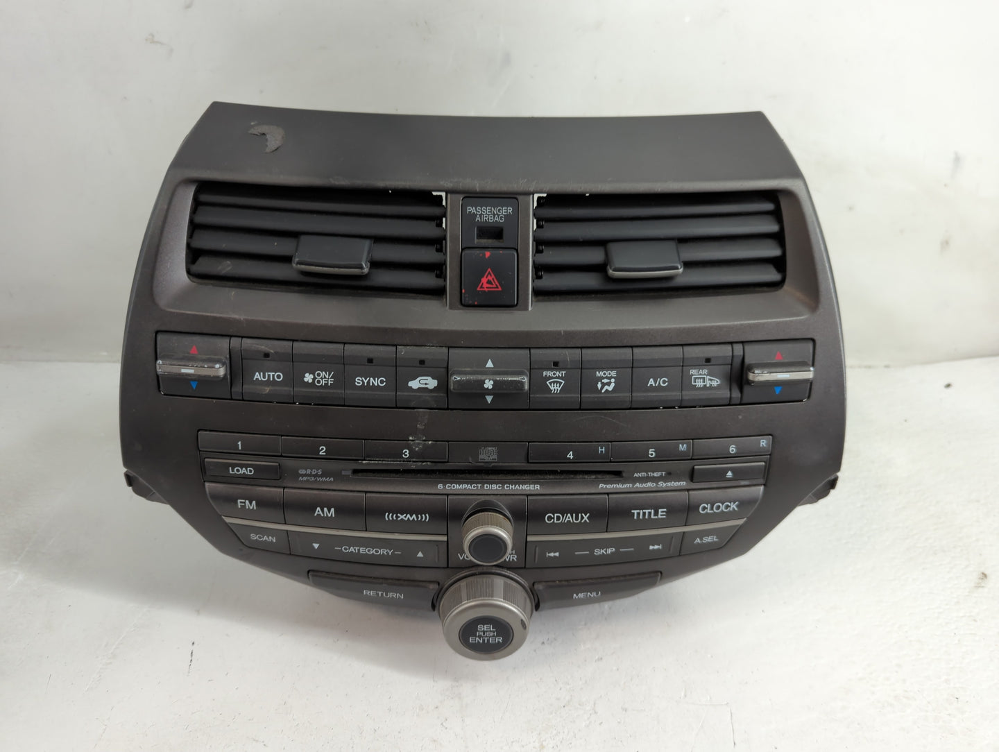 2011 Honda Accord Climate Control Module Temperature AC/Heater Replacement P/N:77260TA6 Fits OEM Used Auto Parts - Oemusedau