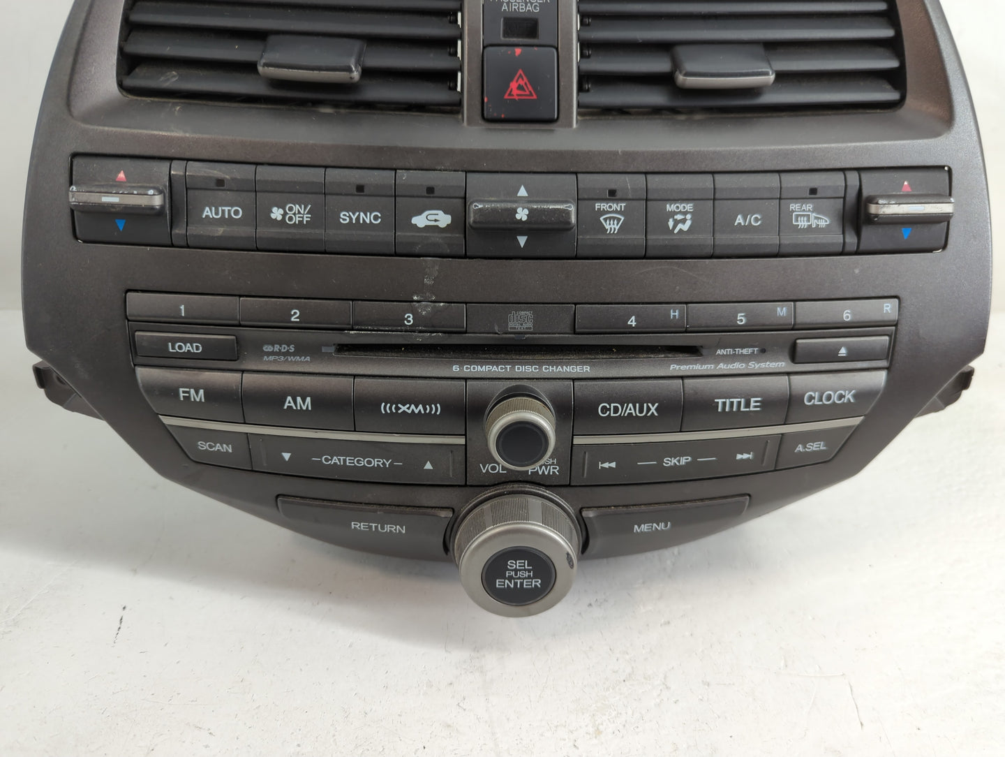 2011 Honda Accord Climate Control Module Temperature AC/Heater Replacement P/N:77260TA6 Fits OEM Used Auto Parts - Oemusedau
