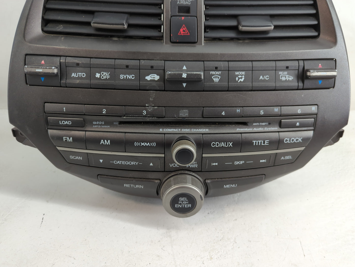 2011 Honda Accord Climate Control Module Temperature AC/Heater Replacement P/N:77260TA6 Fits OEM Used Auto Parts - Oemusedau