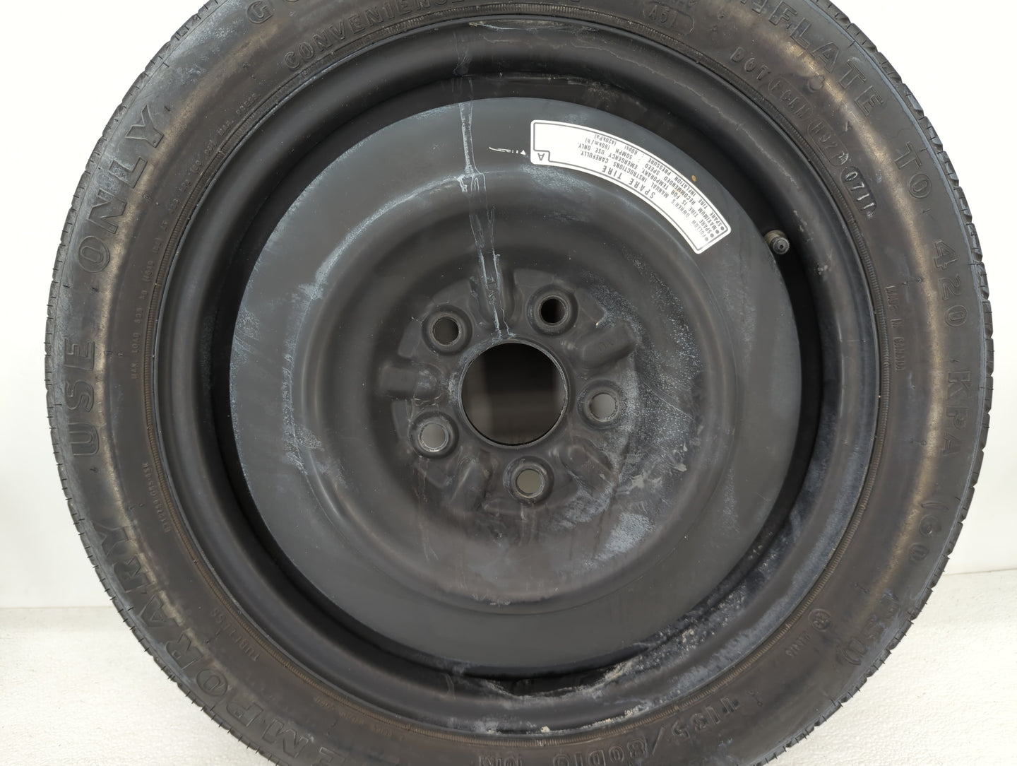 2008-2012 Honda Accord Spare Donut Tire Wheel Rim Oem - Oemusedautoparts1.com